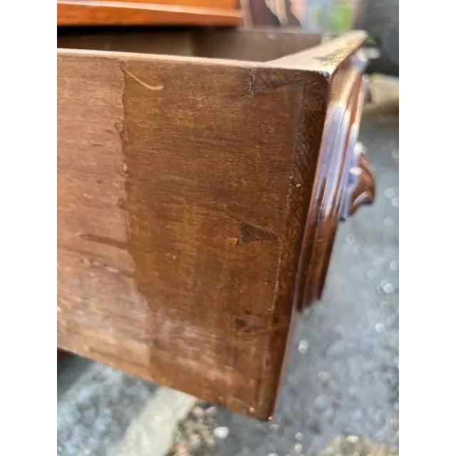 19th Century Walnut Inlaid Burlwood Marble Top Dresser For Sale - Image 11 of 13