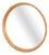 Large Mid-Century Round Pine Mirror, Denmark, 1960s For Sale