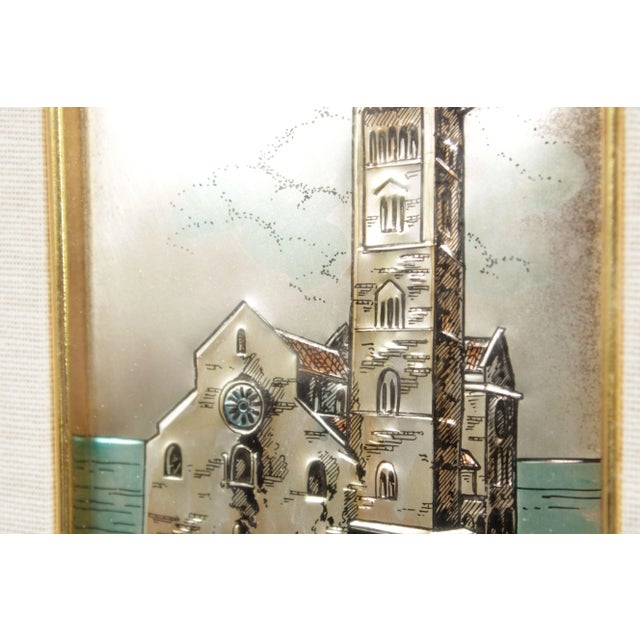 Silver Late 20th Century Italian 'La Cattedrale, Trani' Sterling Silver Relief Wall Art For Sale - Image 8 of 12