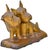 Ornate, rare and very heavy antique Terrier dogs-on-display figurine accent, exceptionally handcrafted of a combination of...