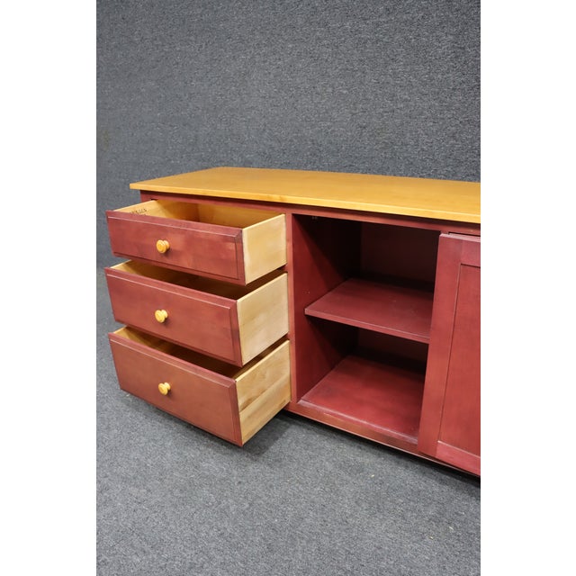 Ethan Allen “Country Colors” Painted Dresser With Maple Top For Sale - Image 13 of 14