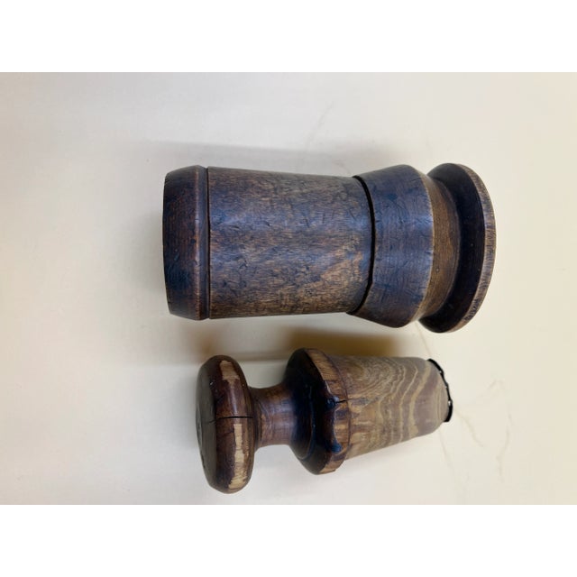Mid 19th Century Antique Swedish Wooden Mortar & Pestle For Sale - Image 5 of 8