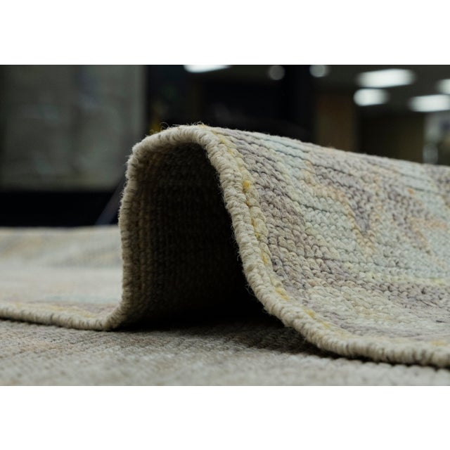 Gray Turkish Oushak Rug 8'7" x 12'5" #18659 For Sale - Image 8 of 8
