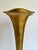 Late 19th Century Antique Art Nouveau Gilt Metal Trumpet Altar Vase With Floral Relief For Sale - Image 5 of 14