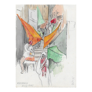 1950s Ivy Attwell Algerian Watercolor