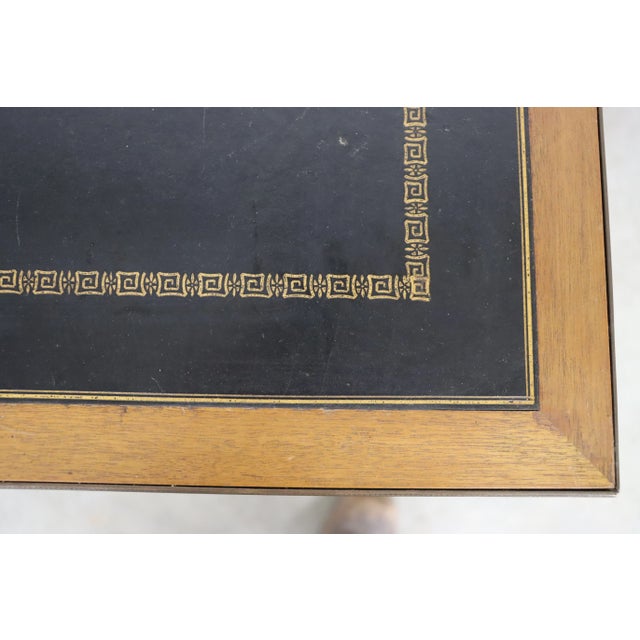 Kittinger Leather Top & Ormolu Mounted Game Table Chairish