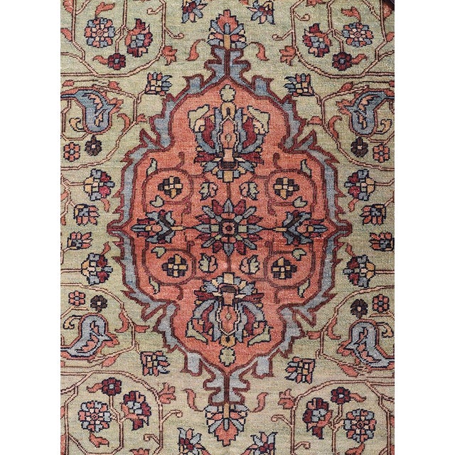 9'x12' Hand-Knotted Persian Ferahan Rug – Terracotta & Ivory For Sale - Image 11 of 11