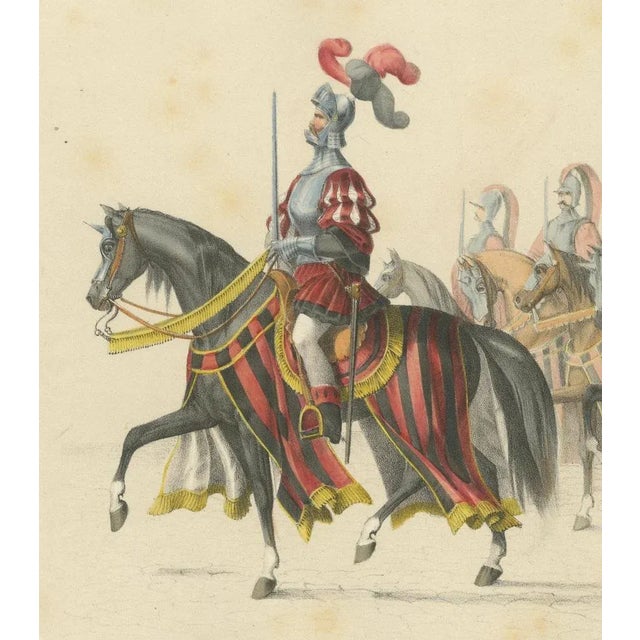 Mid 19th Century H. Jenny, Swiss Cavalry Escort in Grand Parade Berns Entry Into the Confederation, 1855, Print For Sale - Image 5 of 10