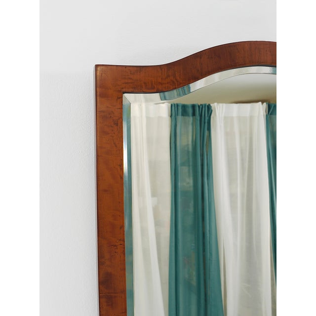 Large Antique Biedermeier Pearwood Shield Wall Mirror, Vienna, 1820s For Sale - Image 4 of 18