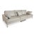 Modern Clarus 3-Seater Sofa in Grey Leather from FSM For Sale - Image 3 of 13