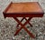 Side Table With Storage of Four Folding Serving Tray Stands Solid Birchwood For Sale - Image 11 of 13