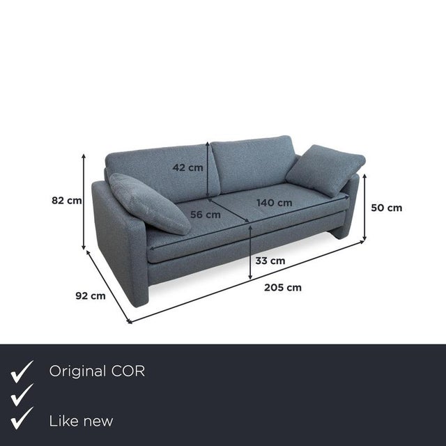 Bring a true piece of design history into your home with this slate-blue COR Conseta. Designed by Friedrich-Wilhelm Möller...