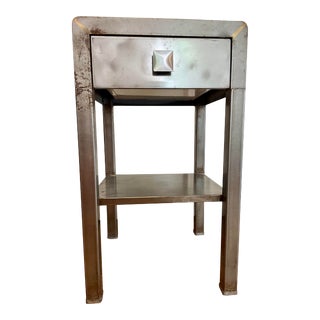 1940s Industrial Steel Simmons Nightstand For Sale