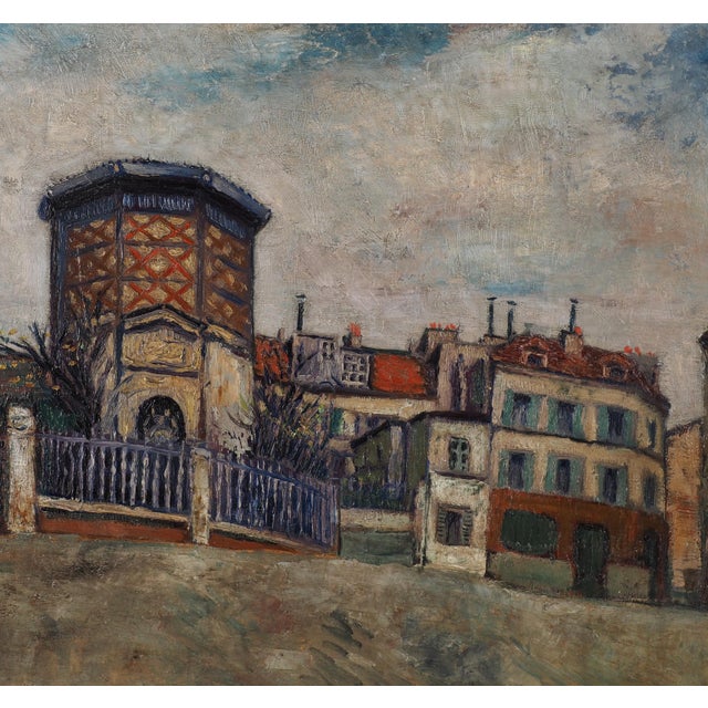 Elisée Maclet, Montmartre, Place Jb Clément, 1940, Oil on Canvas For Sale - Image 4 of 9
