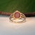 Red 7.8Ct Star Ruby Cabochon North South Ring With Earth-Mined Diamond Accents: Solid 14k Gold, Size 6.75 For Sale - Image 8 of 9