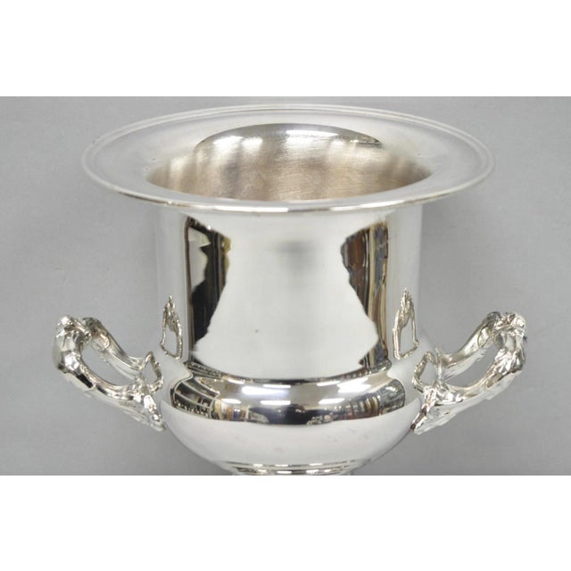 Vintage Newport Gorham Silver Plated Trophy Cup Urn Champagne Chiller Ice Bucket For Sale In Philadelphia - Image 6 of 14
