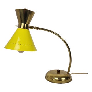 Mid-Century Brass Table Lamp attributed to Hala Zeist, Netherlands, 1950s For Sale