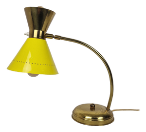 Mid-Century Brass Table Lamp attributed to Hala Zeist, Netherlands, 1950s
