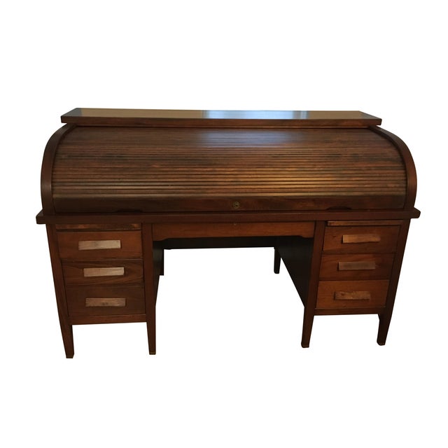 1920s Leopold Solid Mahogany Rolltop Desk Chairish