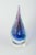 Murano Drop-shaped glass sculpture, 1970s. Handmade sculpture in clear glass with internal layers in blue and violet hues,...
