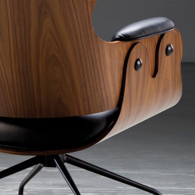 Black Leather Lounger Armchair by Jaime Hayon for Bd For Sale - Image 8 of 16