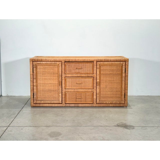 Vintage Wicker Sideboard, 1970s For Sale - Image 4 of 13
