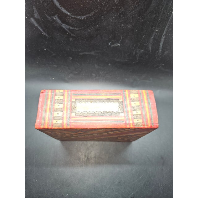 Vintage Leather-Covered Trinket Box