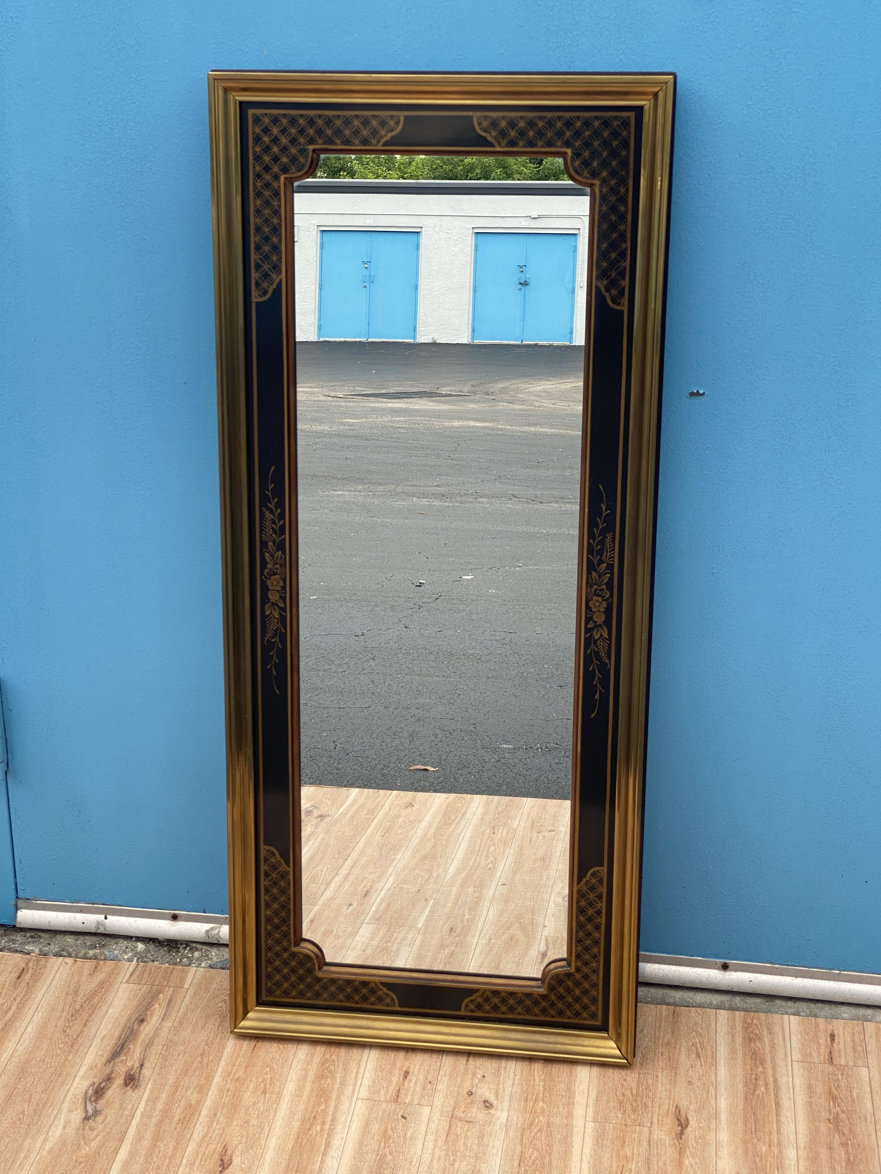 Mid-Century Drexel Heritage Chinoiserie Rectangular Black and Gold