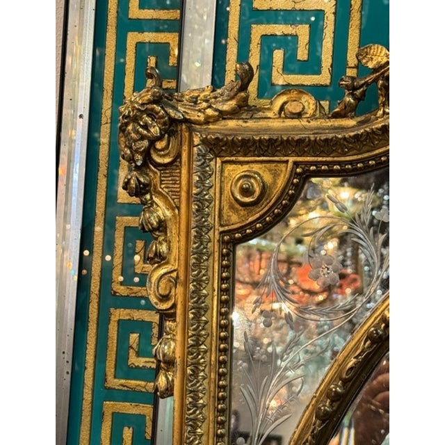 19th C. French Louis XVI Giltwood Mirror For Sale - Image 9 of 10