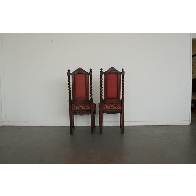 Vintage Spanish Revival Barley Twist Dining Chairs (Set of 6) For Sale - Image 9 of 18