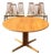 1960's Mid-Century Modern Solid Teak Dining Set, 2 Leaves With 6 Chairs For Sale