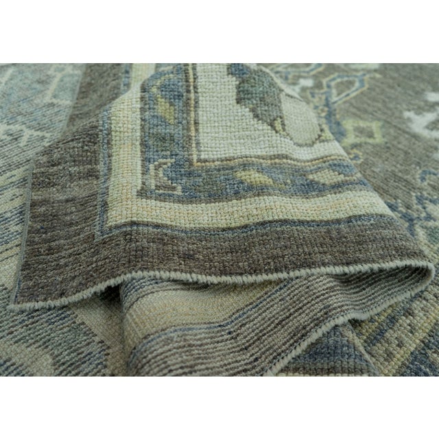 Brown Turkish Oushak Rug 9' x 12'7" #19395 For Sale - Image 8 of 8
