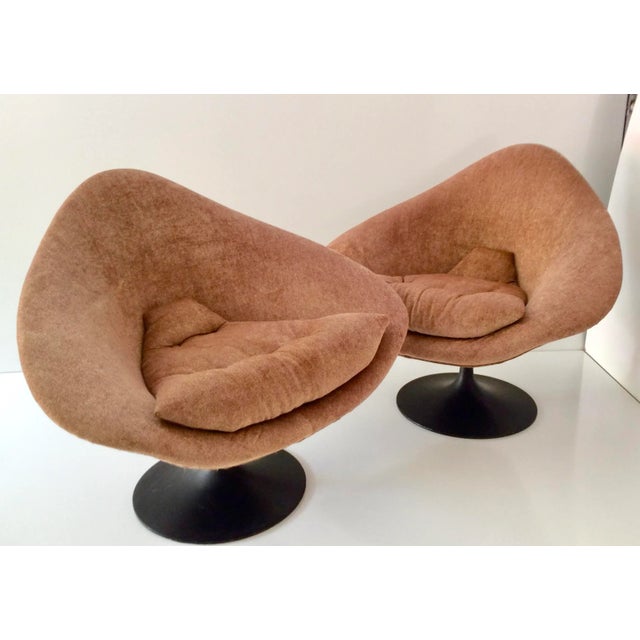 Vintage Original Mid Century Modern Swivel Chairs - a Pair For Sale - Image 10 of 10