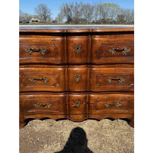 Brown Large 18th Century French Louis XV Solid Walnut Period Chateau Chest of Drawer / Commodes For Sale - Image 8 of 18