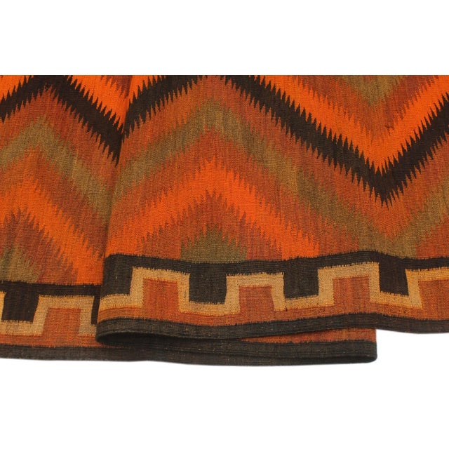 1960s Vintage Turkish Tribal Kilim Hand-Woven Area Rug For Sale In New York - Image 6 of 12