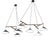 Emily Group of Seven Chandelier in Semi-Matte Anthracite Paint from Moss Objects by Daniel Becker For Sale