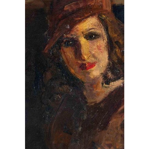 Antonio Feltrinelli, Portrait of Woman, Oil on Canvas, 1934 For Sale - Image 3 of 5