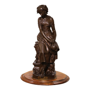 19th Century French Bronze Figure La Cruche Cassée by Mathurin Moreau