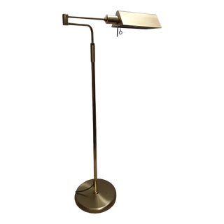 Vintage German Gold-Colored Metal Multi-Adjustable Floor Lamp from Bankamp Lights, 1970s For Sale