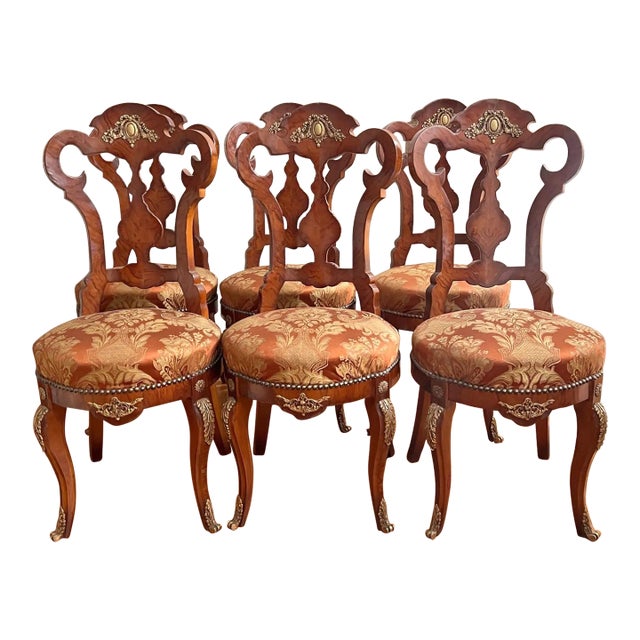 1950s Louis XV Style Dining Chairs- (Set of 6) For Sale