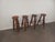 Brutalist Wood Stools, 1950s, Set of 4, in Good conditions. Designed 1950 to 1959
