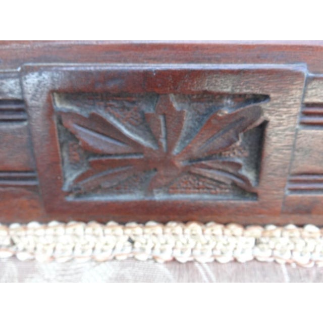 Wood 19th Century Victorian Eastlake Carved Walnut Upholstered Side Chair For Sale - Image 7 of 18