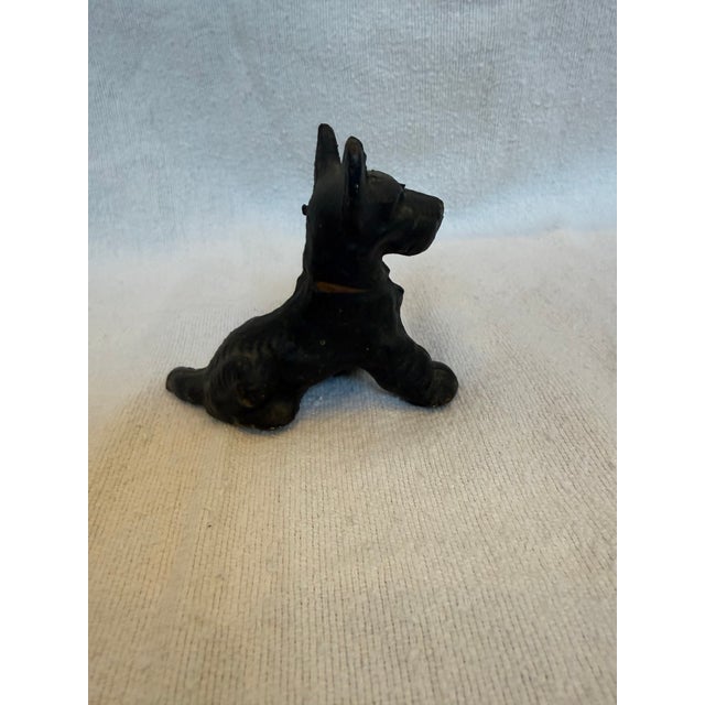 1920s Cast Iron Terrier Hubley With Faded Red Collar For Sale - Image 9 of 12
