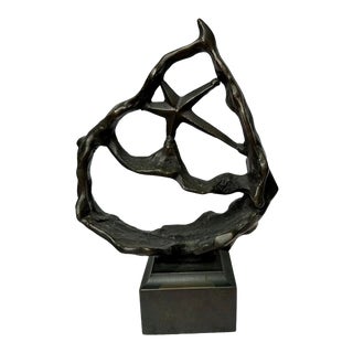 1960s Mid-Century Modern Abstract Bronze Sculpture For Sale