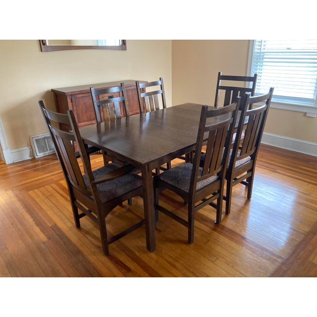 Stickley Harvey Ellis Dining Table & 6 Chairs Chairish