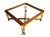 1970s Vintage Faux Bamboo Brass & Glass Coffee Table | Hollywood Regency Chinoiserie Cocktail Table | Campaign Style Designer Square Coffee Table For Sale - Image 5 of 13