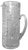 Vintage Textured Glass Pitcher in the Style of Gucci | Crocodile Embossed Ice Bucket Barware Aesthetic For Sale In Jacksonville, FL - Image 6 of 9