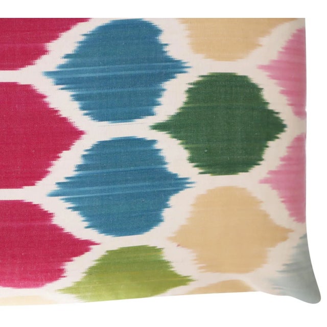 2020s Contemporary Multi Color Handmade Silk Throw Pillow & Down Insert For Sale - Image 5 of 11