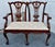 Wood Vintage Carved Mahogany Settee Chippendale Style Ball & Claw Feet For Sale - Image 7 of 16