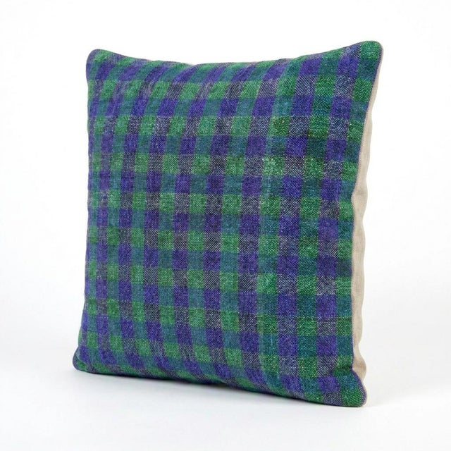 Mid-Century Modern Boho Geometric Rug Pillow Cover 16'' X 16'' For Sale - Image 3 of 4